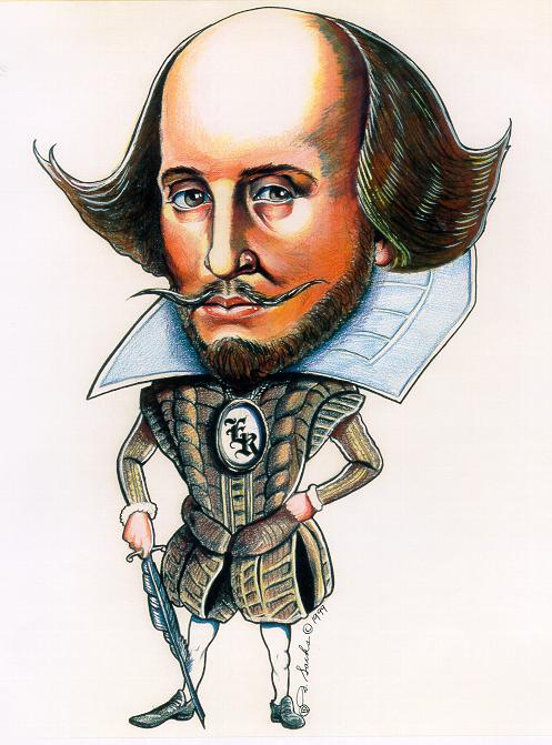 cartoon image of William Shakespeare cartoon image of William Shakespeare