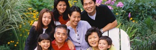 photo of multigenerational Asian family photo of multigenerational Asian family