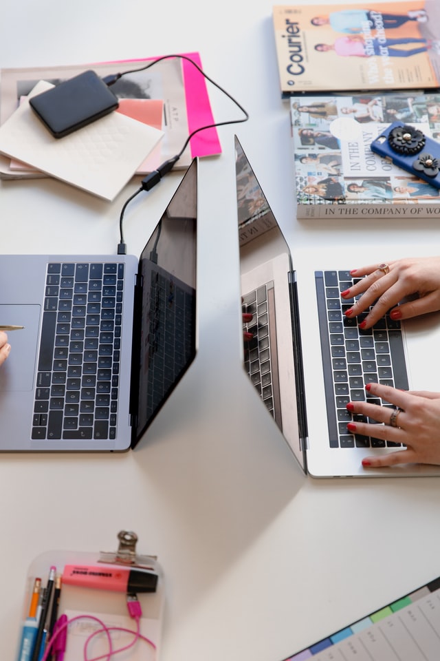 Picture of two computers 